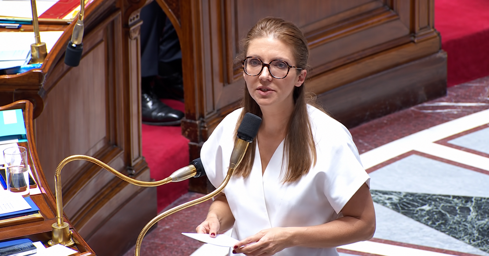 Aurore Bergé, ministre déléguée chargée de l'Égalité entre les femmes et les hommes et de la Lutte contre les discriminations.