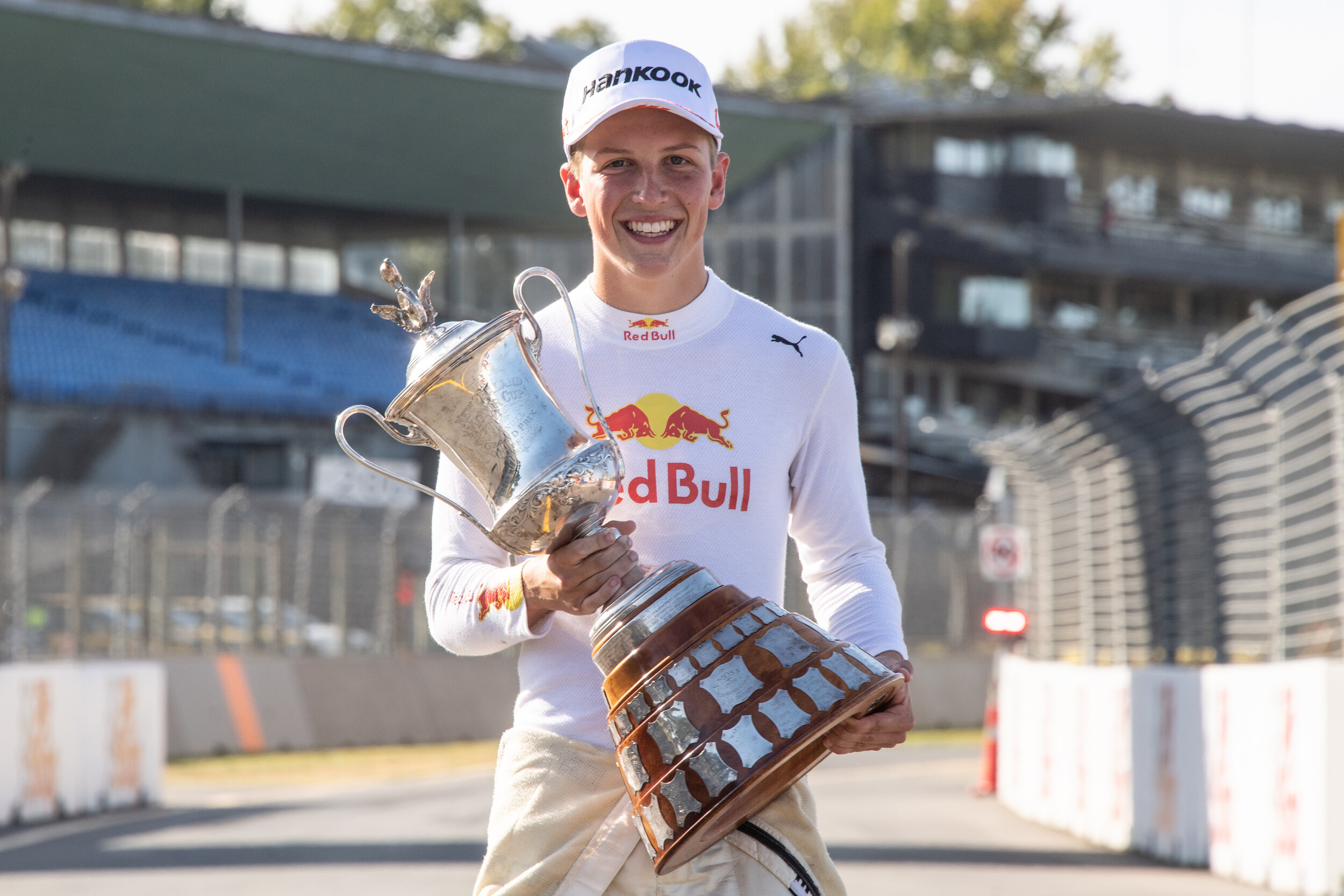Liam Lawson New Zealand Motor Cup trophy