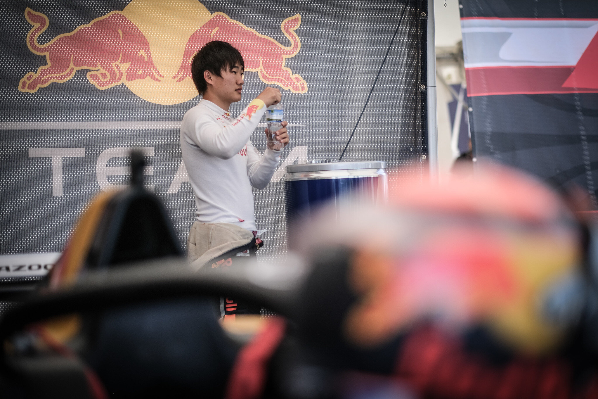 Yuki Tsunoda during preparations for the New Zealand Grand Prix.