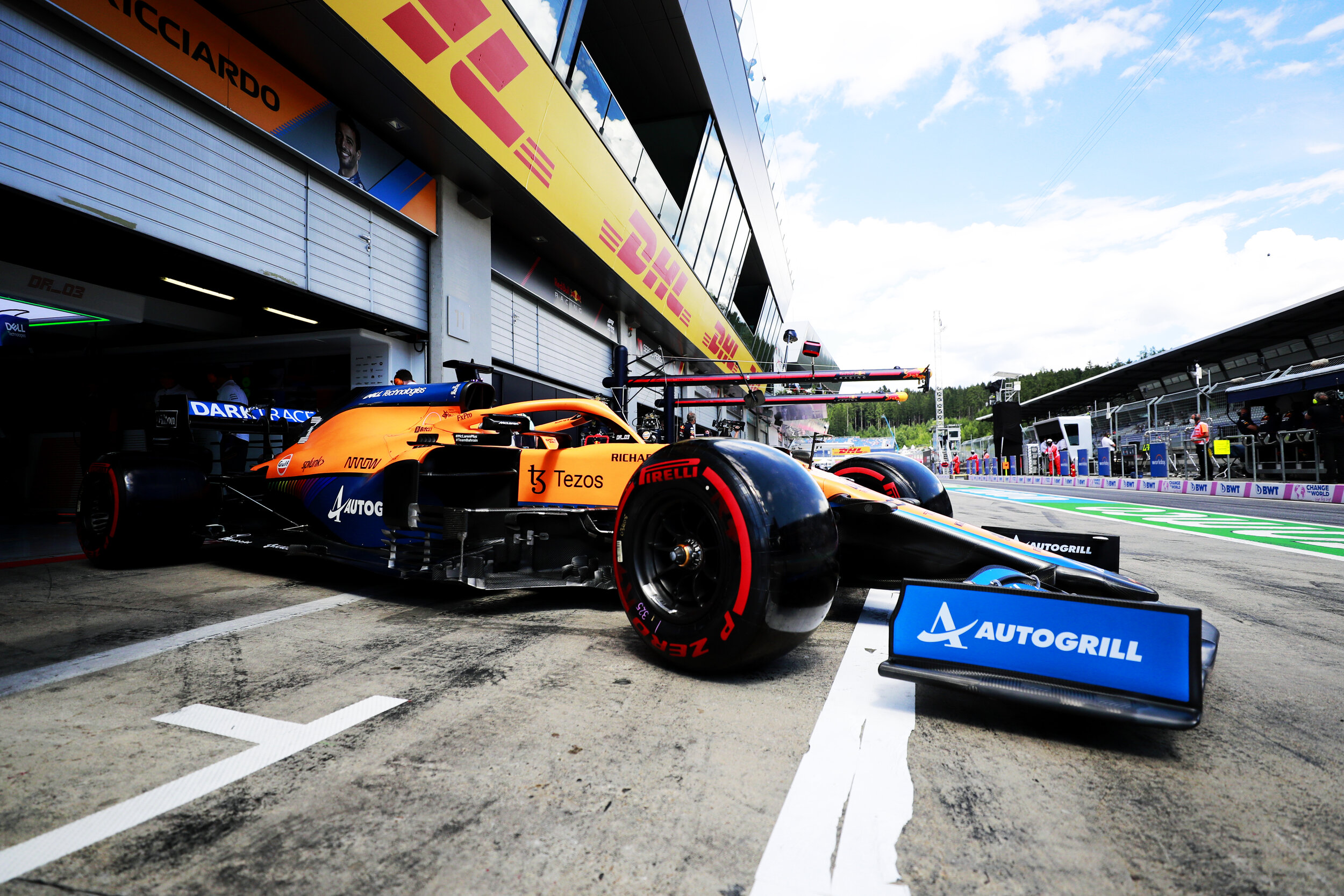Daniel Ricciardo leaves the garage at the Styrian Grand Prix. (Supplied)
