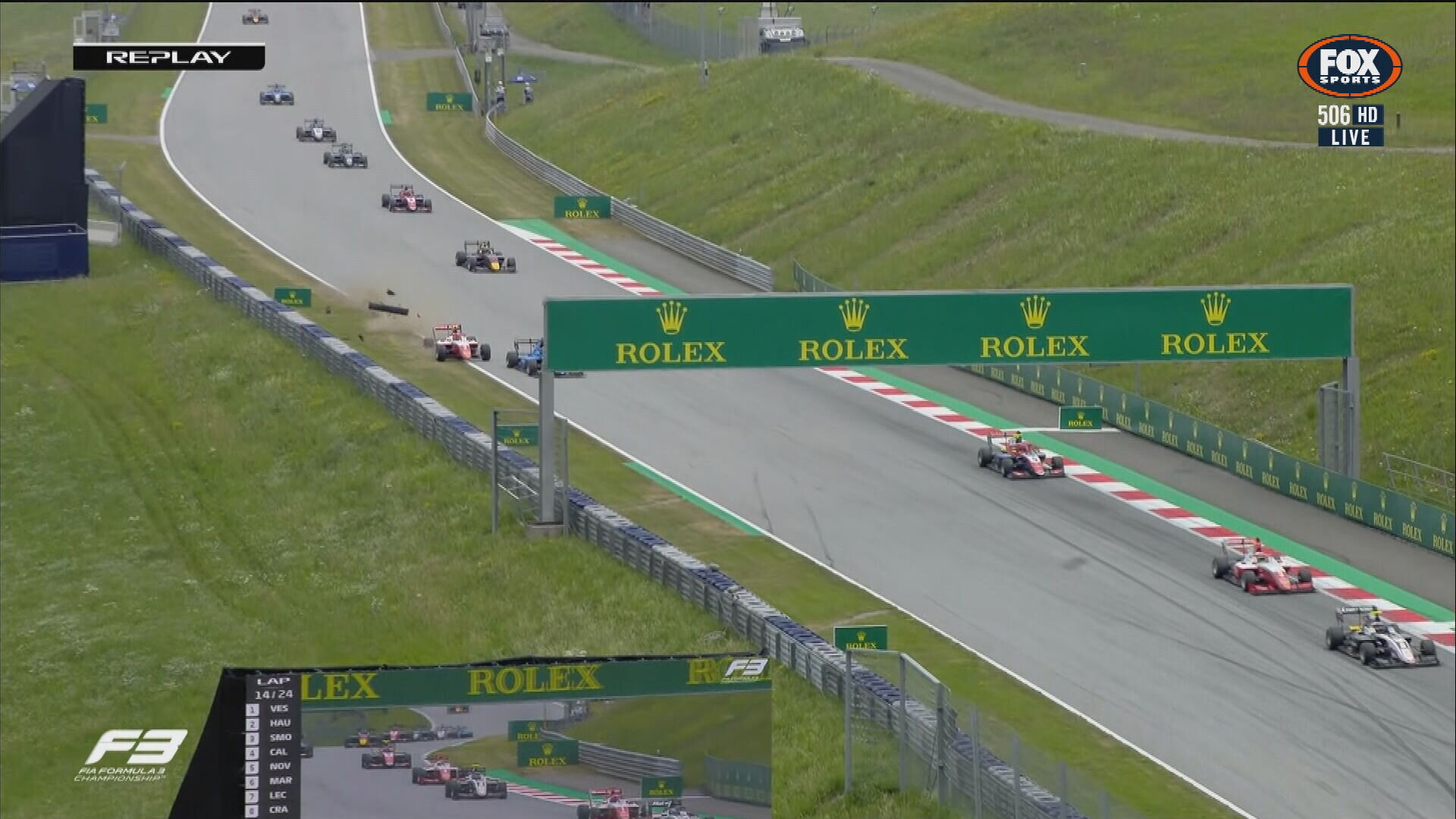 Arthur Leclerc collides with Clement Novalak