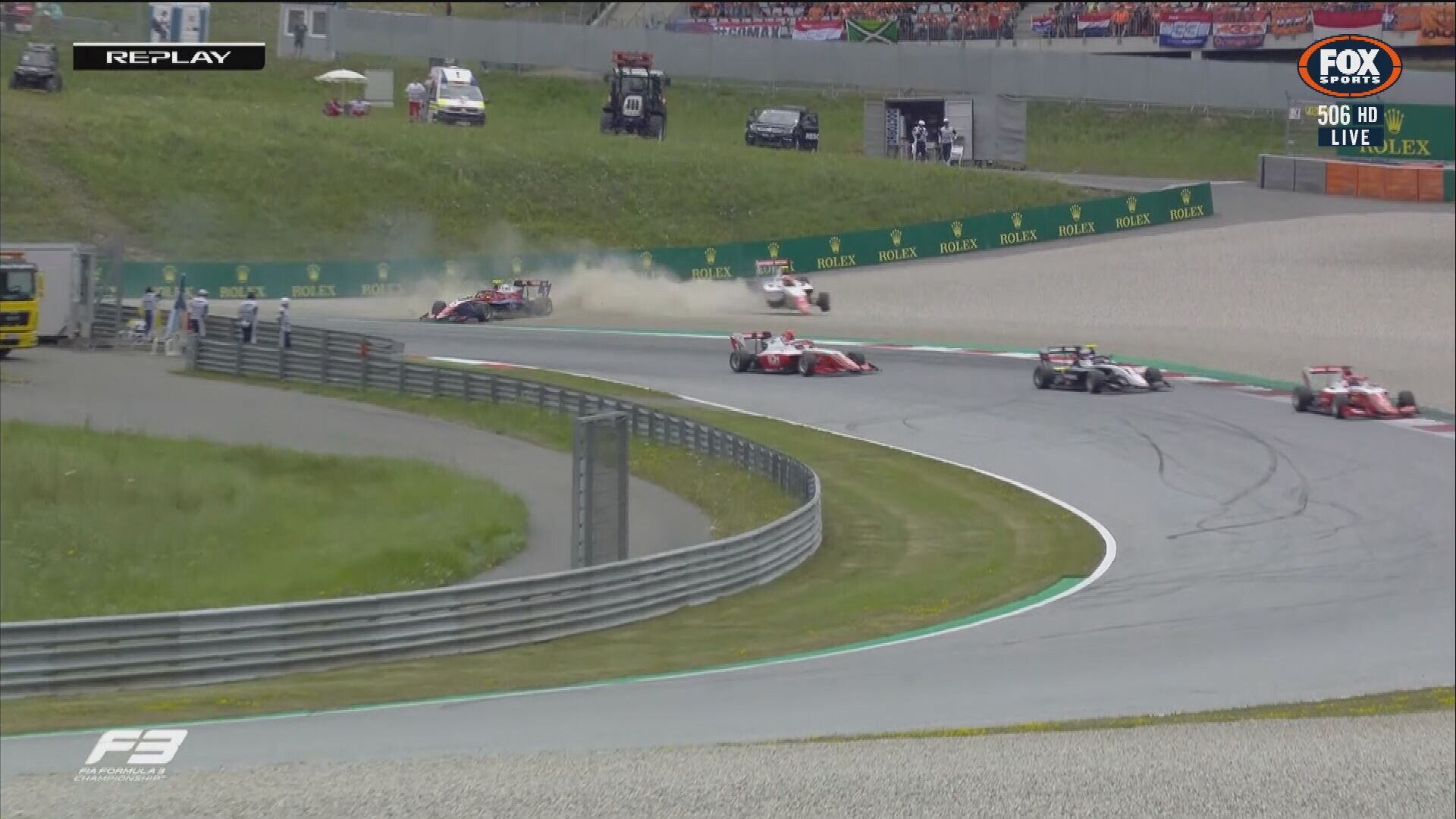 Arthur Leclerc collides with Clement Novalak