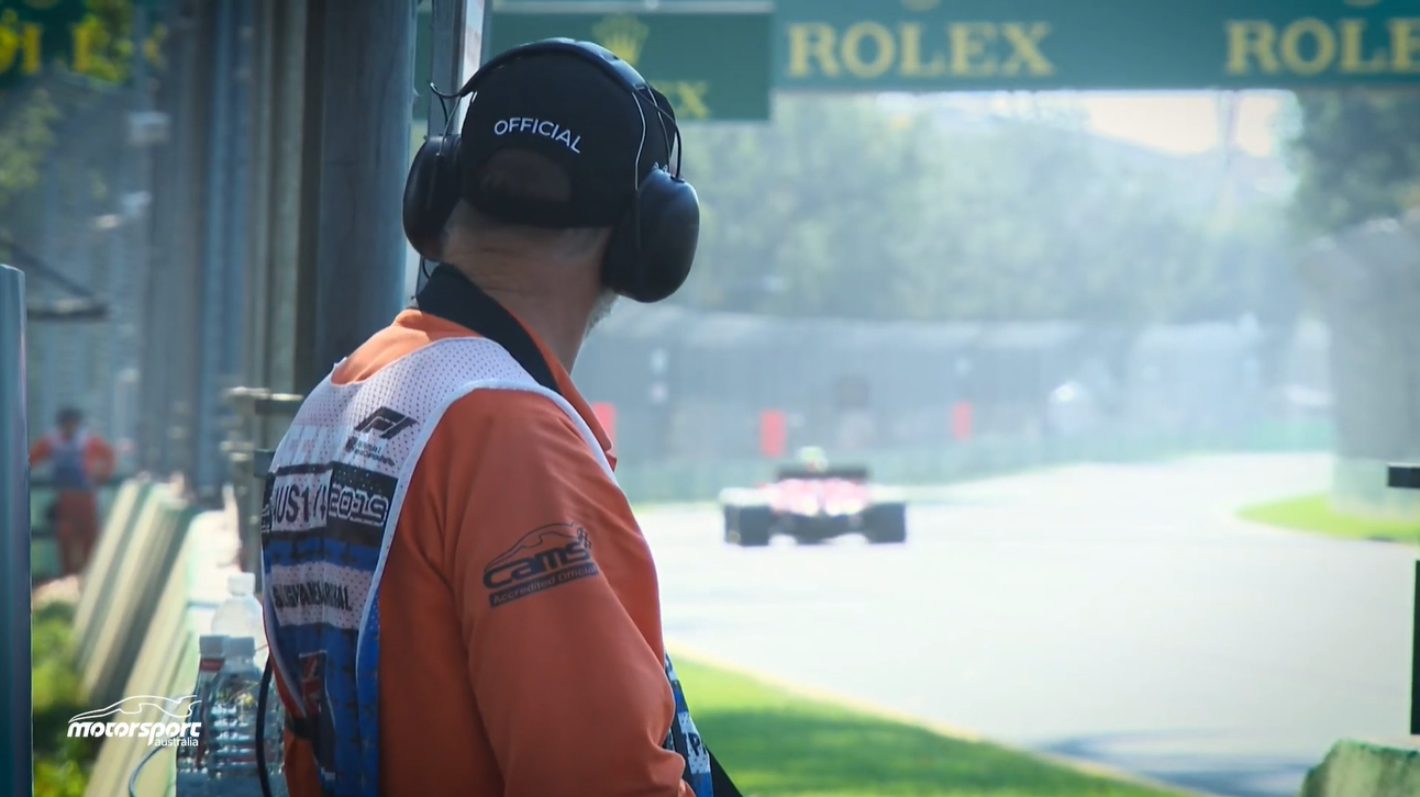 A marshal at the Australian Grand Prix. (Motorsport Australia)