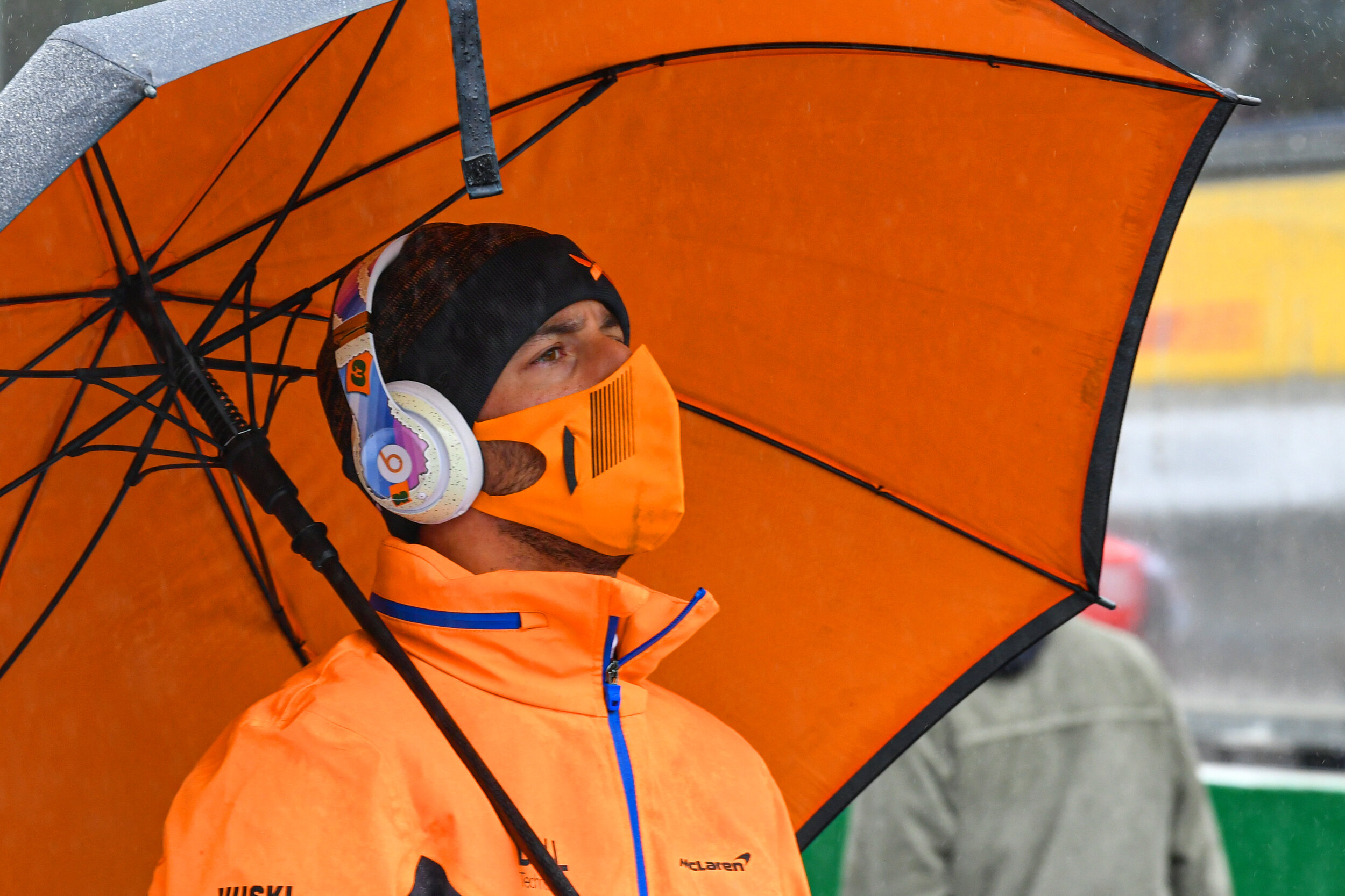 Daniel Ricciardo waits for the Belgian Grand Prix to get underway. (Motorsport Images/McLaren)