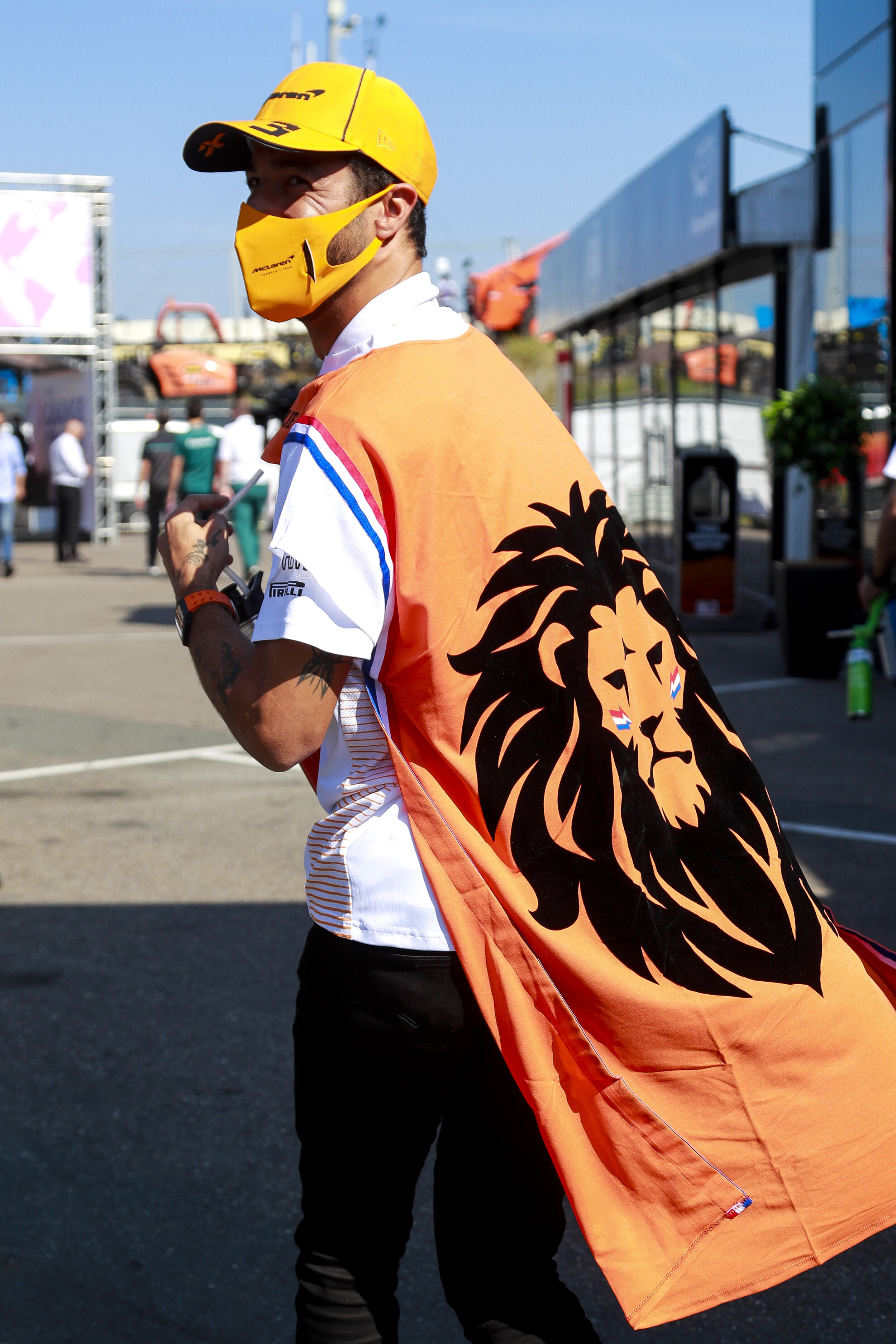 Ricciardo got into the Dutch spirit ahead of Sunday’s Grand Prix. (Motorsport Images/McLaren)