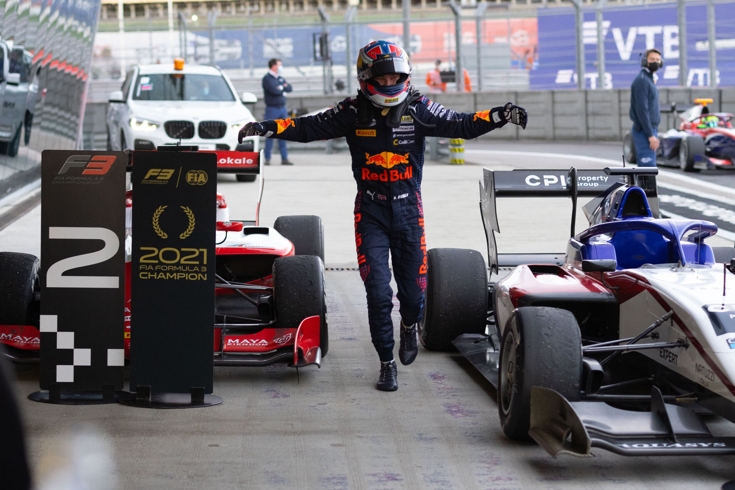 Dennis Hauger celebrates at Sochi. (Supplied)