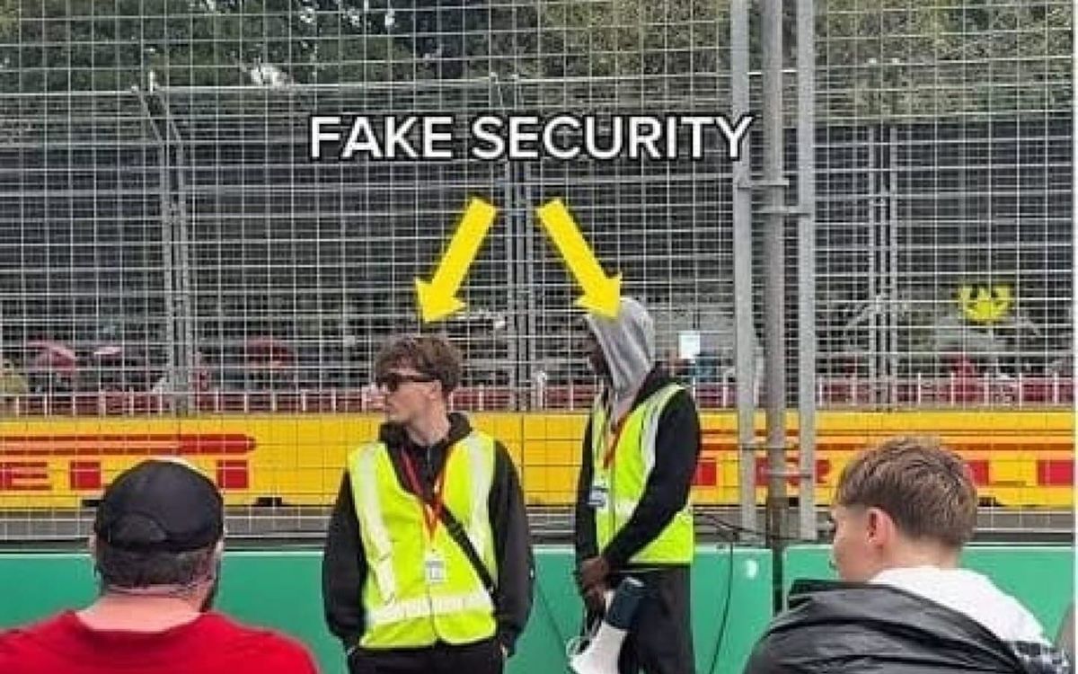 Two charged over TikTok prank at Australian Grand Prix