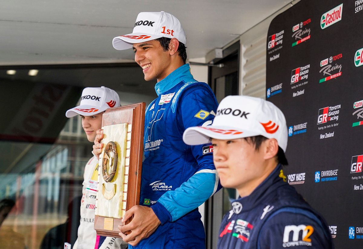 Igor Fraga takes Toyota Racing Series lead in action-packed Denny Hulme Trophy