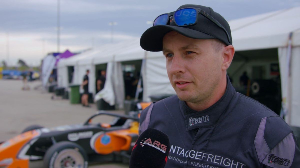 VIDEO: Tim Macrow reacts after claiming S5000 pole in Sydney