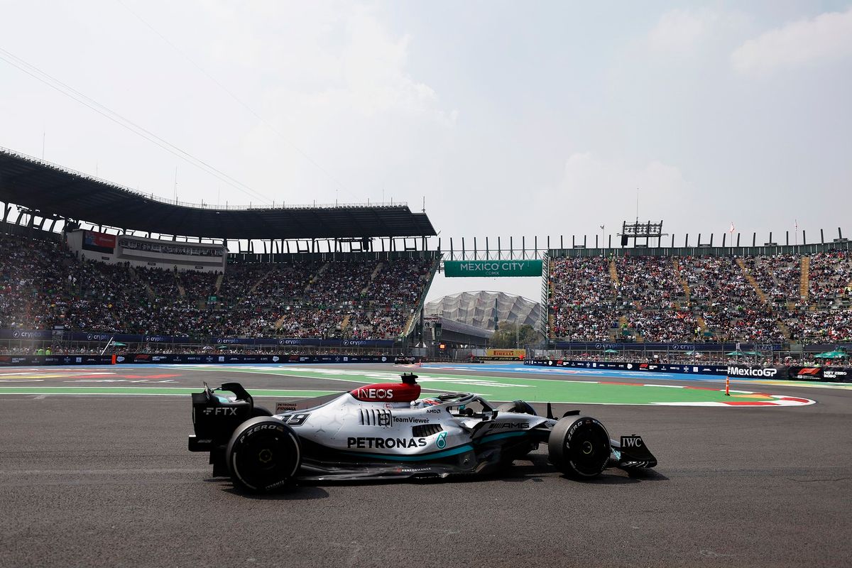 F1 Friday Practice in Mexico City: George Russell fastest, junior drivers, Pirelli tyre test