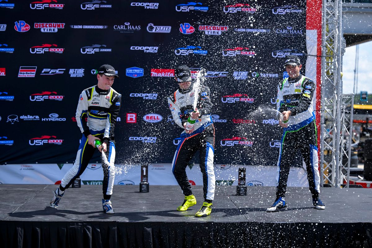 Two podiums for Quinn Armstrong as teammate Nicolas Giaffone dominates USF Juniors in Alabama