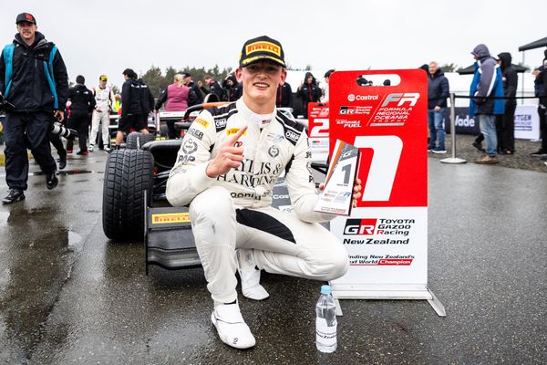 Freddie Slater wins in wet FR Oceania race one at Teretonga