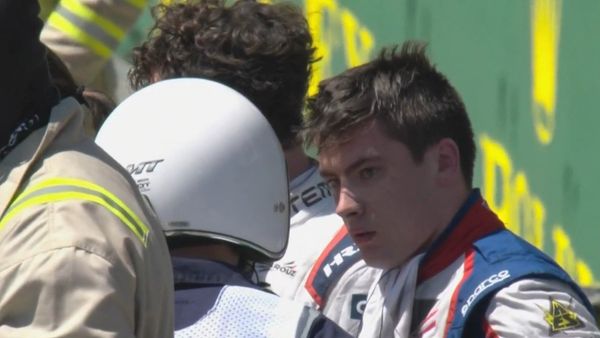 Calan Williams in huge last-lap Formula 2 crash in Baku