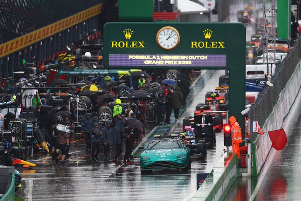 Isack Hadjar leads red-flagged Formula 2 sprint race in Zandvoort