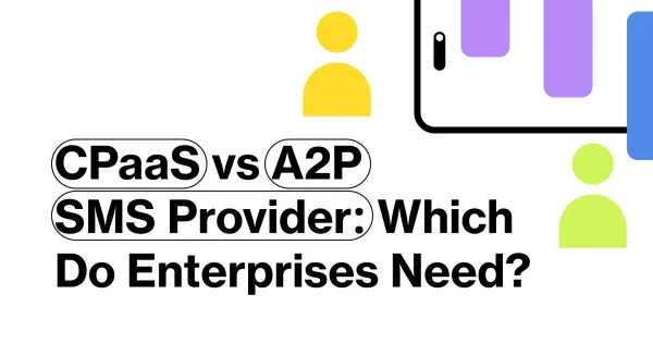 CPaaS vs A2P SMS Provider: Which Do Enterprises Need?
