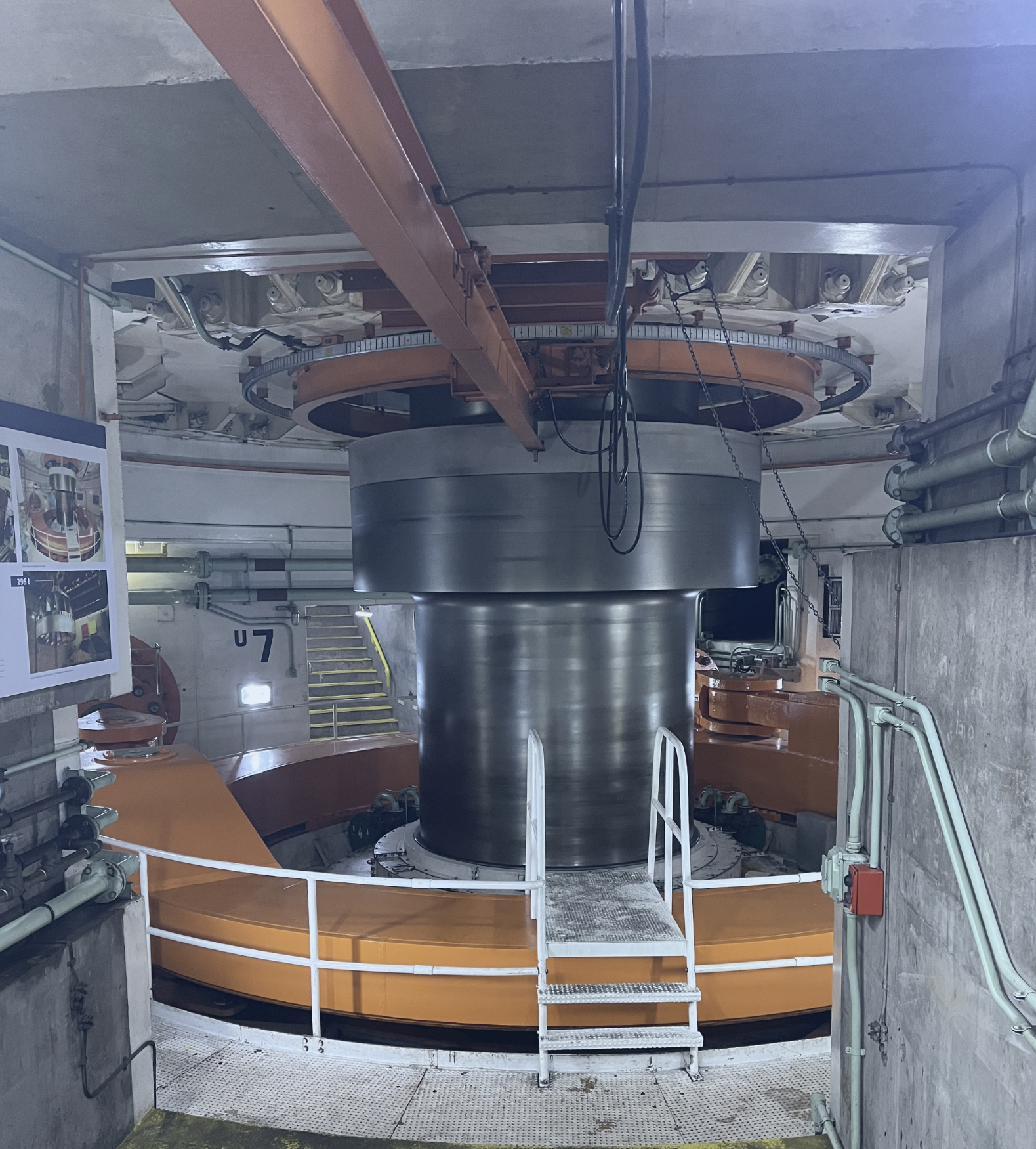 One of the Itaipú Dam's turbine shafts