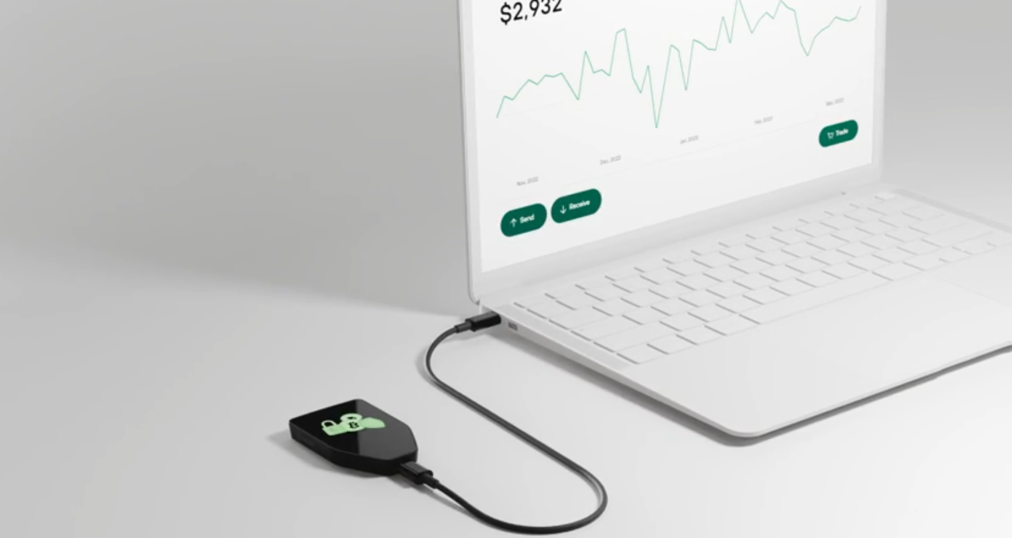 An example of Trezor, a popular Bitcoin hardware wallet | Source: Trezor