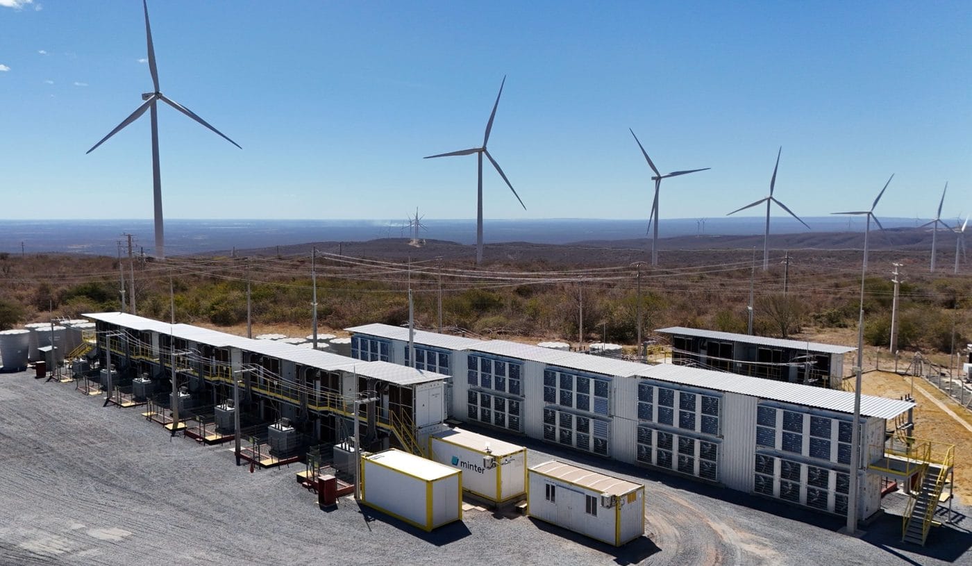 Minter Digital containers at a Northeast Brazil wind site