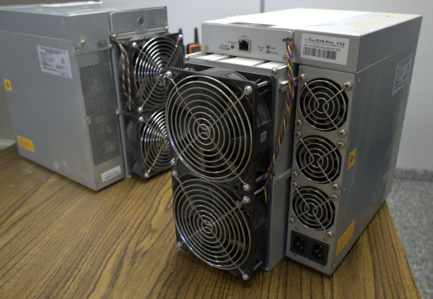 Antminer S19 Pro bitcoin miners 