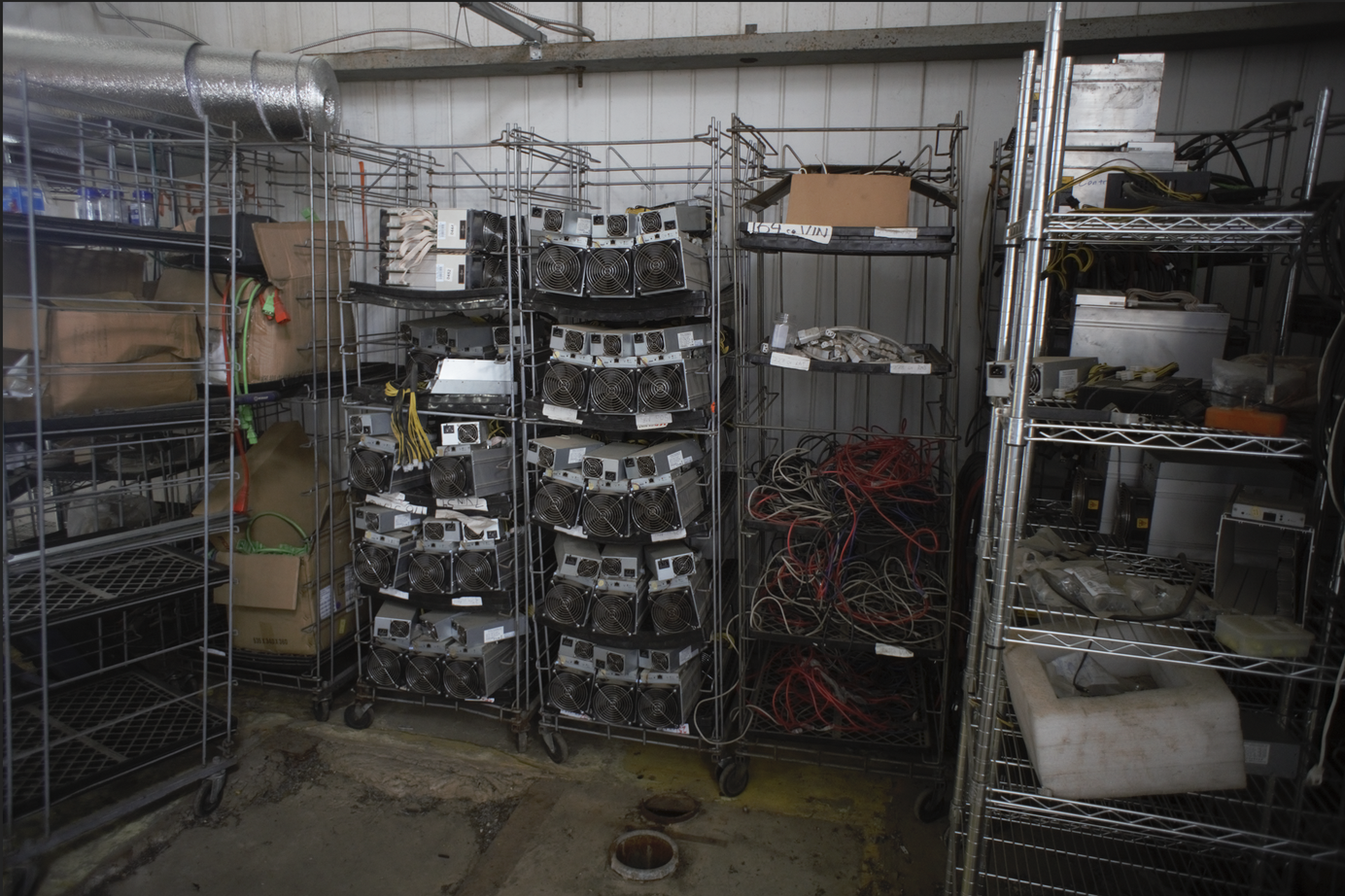 Out-of-commission Antminer S9 Bitcoin mining ASICs