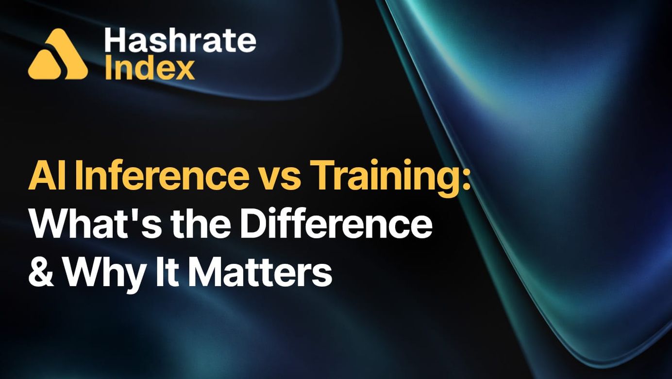 Blog header graphic with title "AI Inference vs Training: What's the Difference and Why It Matters"