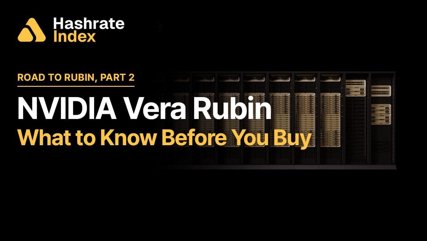 Dark background with NVIDIA's Vera Rubin racks behind light text: "Road to Rubin, Part 2 | NVIDIA Vera Rubin: What to Know Before You Buy"