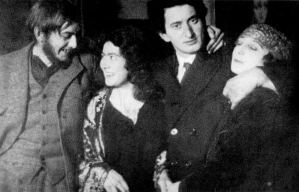 Featured image: Roy & Mary Campbell (left), Jacob & Dolores Kramer (right) in photo (c. 1920) from Virginia Nicholson's Among the Bohemians via Wikimedia Commons.