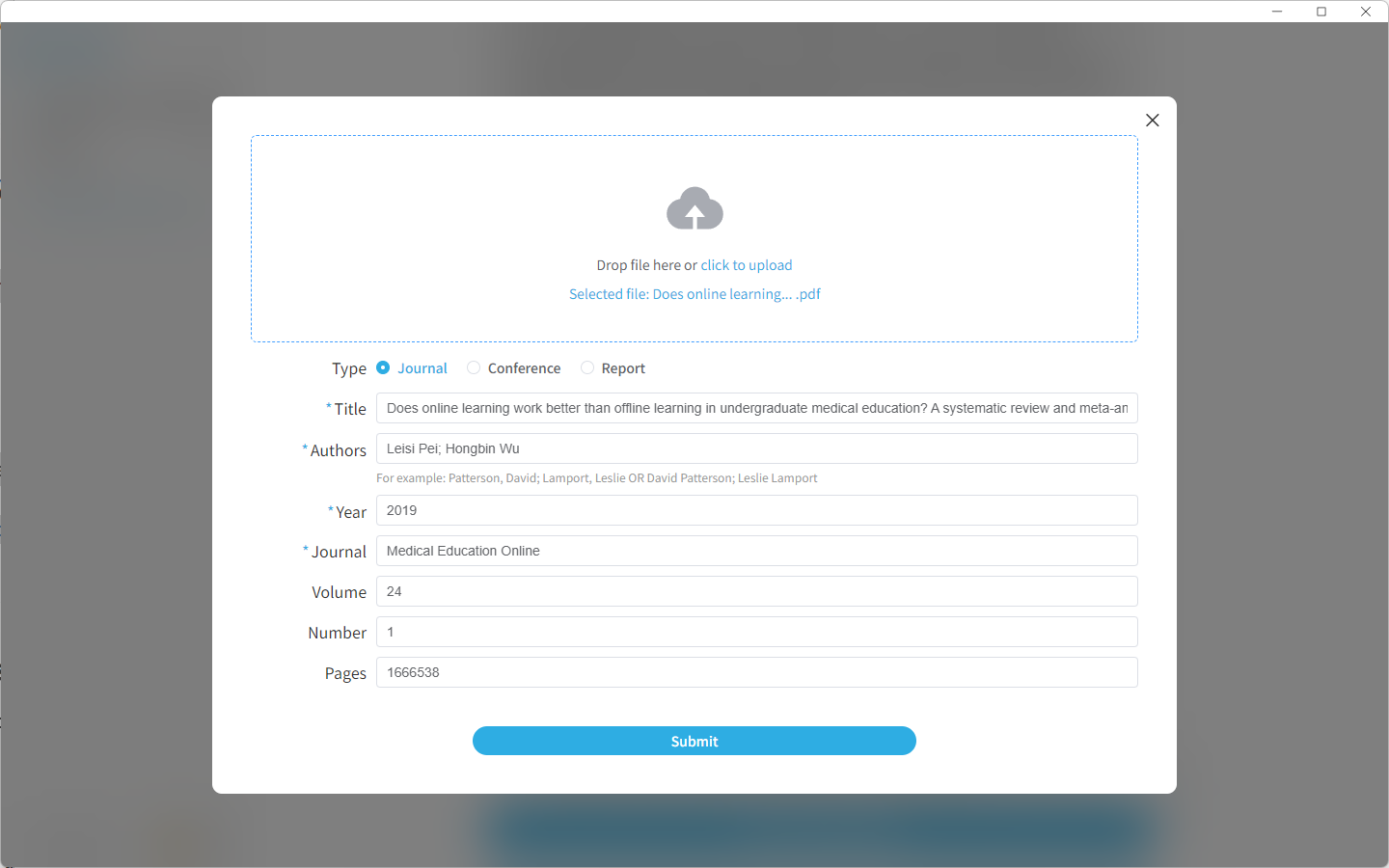 Upload your own PDFs