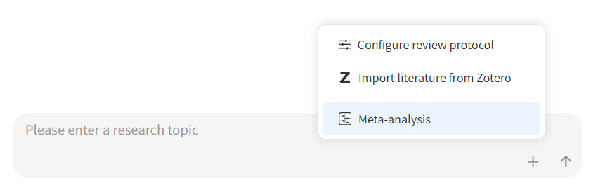 Input research topic to start