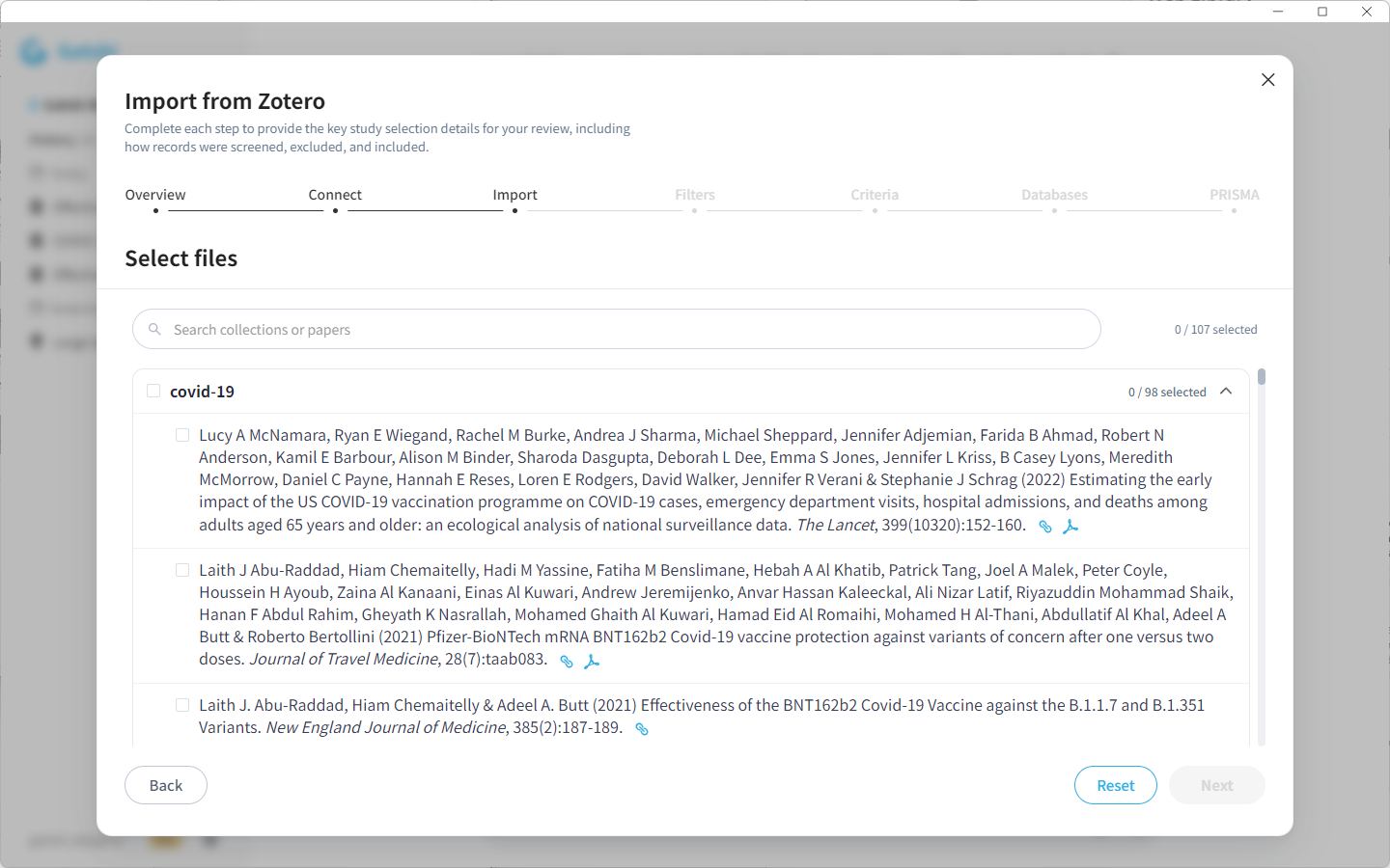 Select Collections or Individual Papers