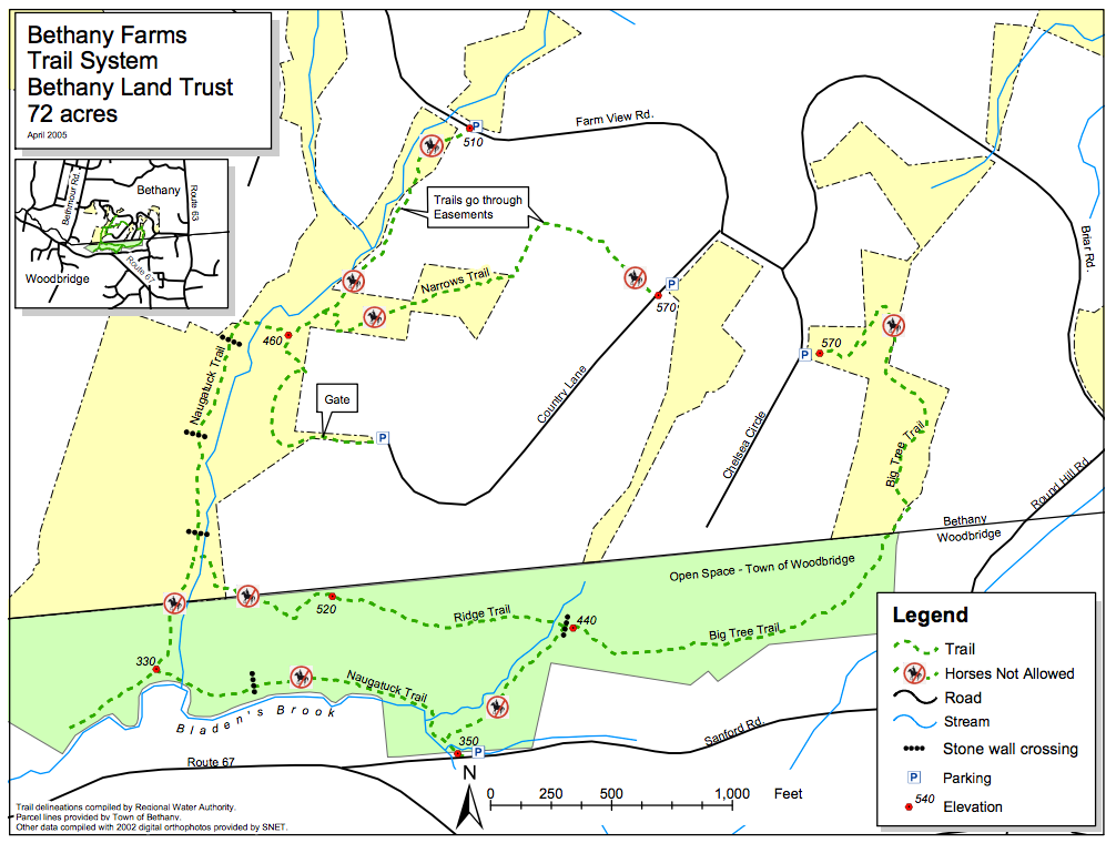 Bethany Farms Trail Map