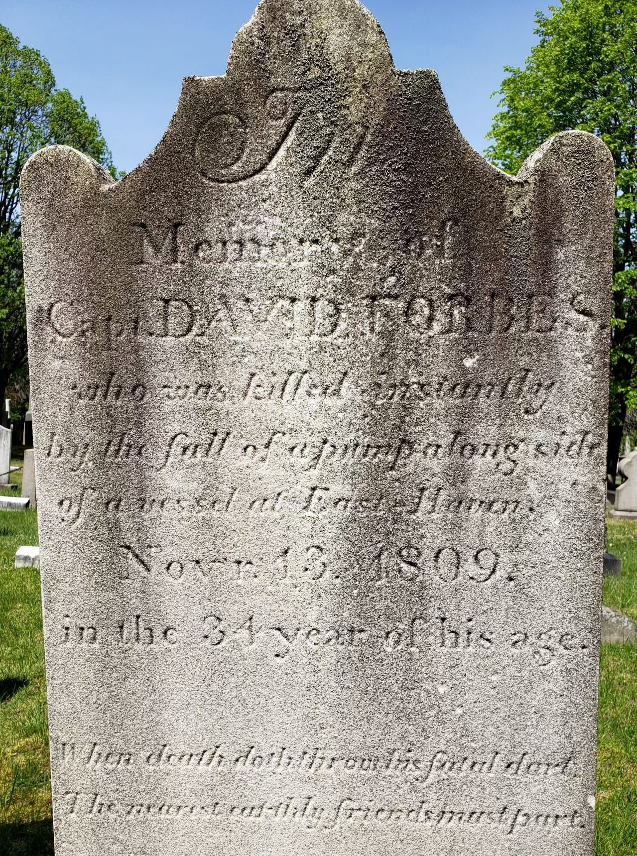 David Forbes gravestone
