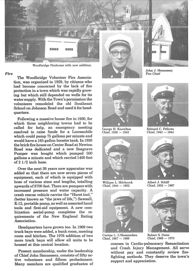 Fire Department page from 1976 booklet