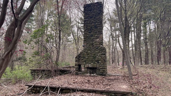 The chimney stack and foundation 