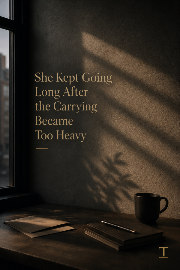 She Kept Going Long After the Carrying Became Too Heavy