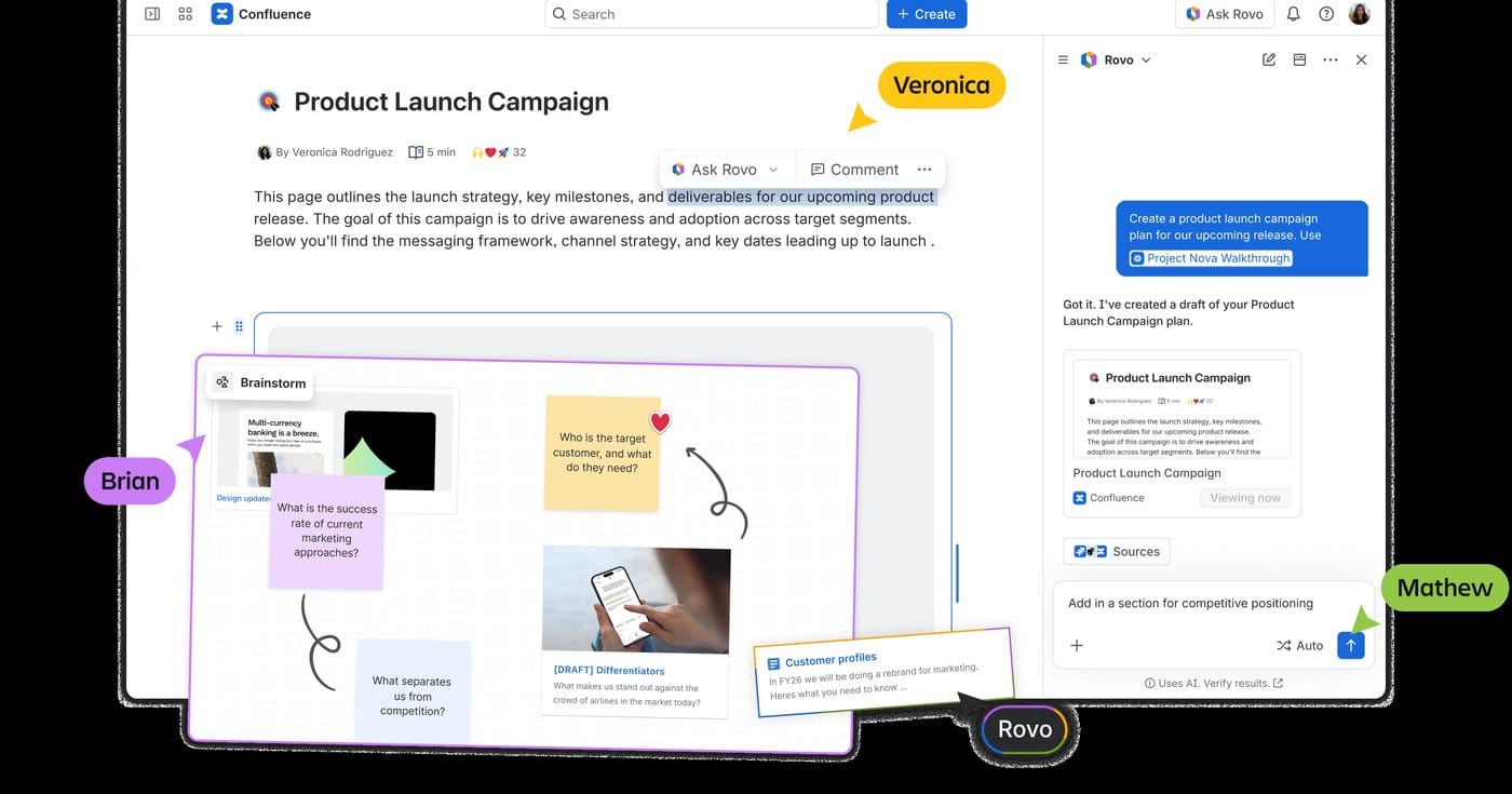 Confluence internal wiki knowledge base product UI