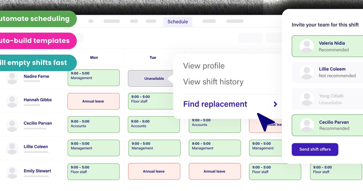 Deputy workforce scheduling and compliance product UI