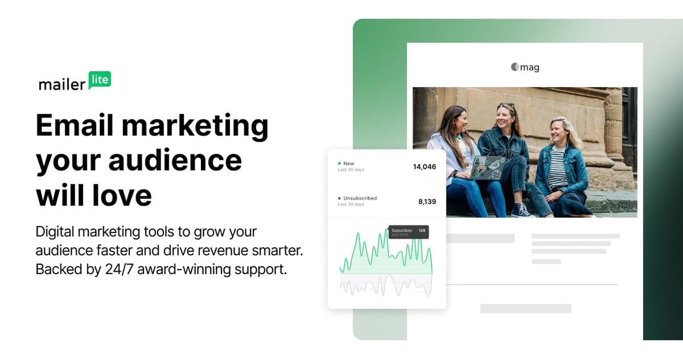 MailerLite email marketing product UI