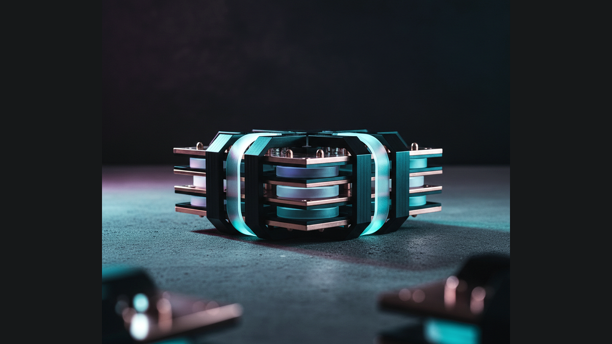 Stacked GPU heatsink plates with cyan core glow on graphite. Hire MLOps Engineers