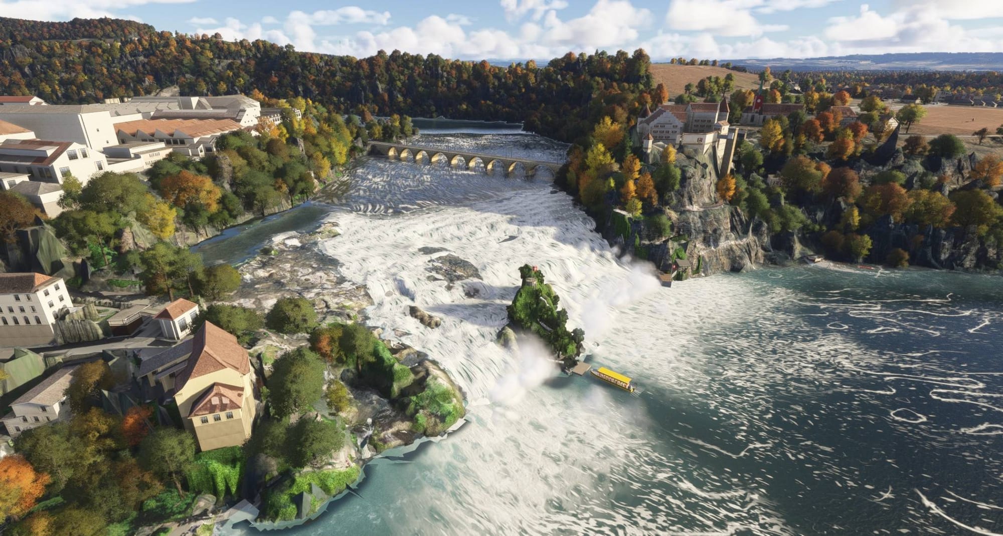Der Rheinfall bringt den größten Wasserfall Mitteleuropas in den Microsoft Flight Simulator 2024
