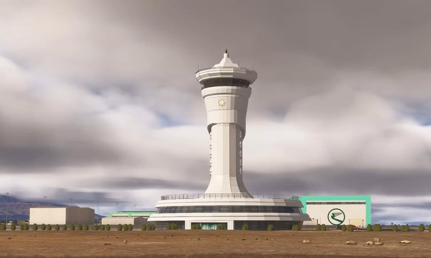Ashgabat International Airport Lands in Microsoft Flight Simulator