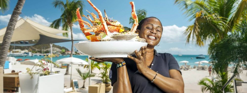 The Ocean Lounge Restaurant on Great Bay Beach, Philipsburg, Sint Maarten