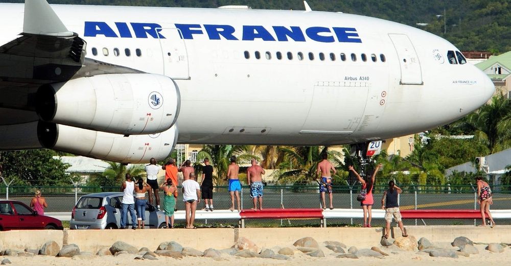 Maho Beach at the Princess Juliana International Airport