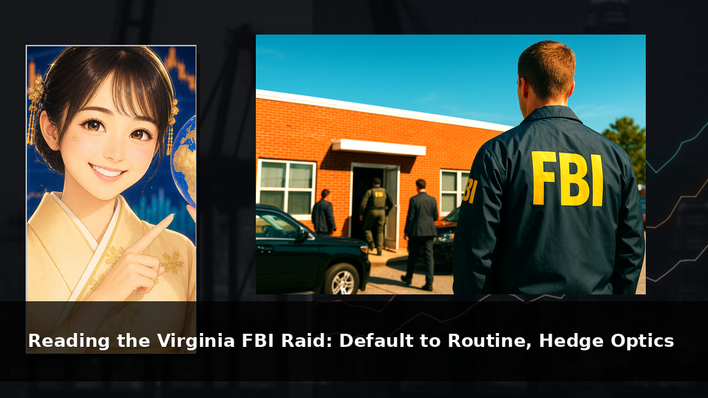 Reading the Virginia FBI Raid: Default to Routine, Hedge Optics