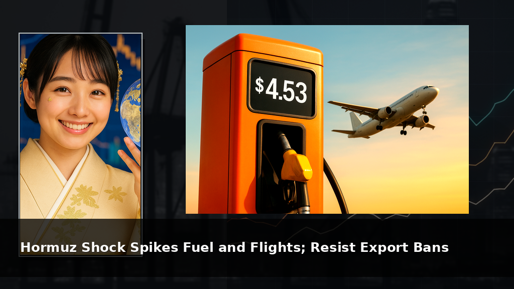 Hormuz Shock Spikes Fuel and Flights; Resist Export Bans