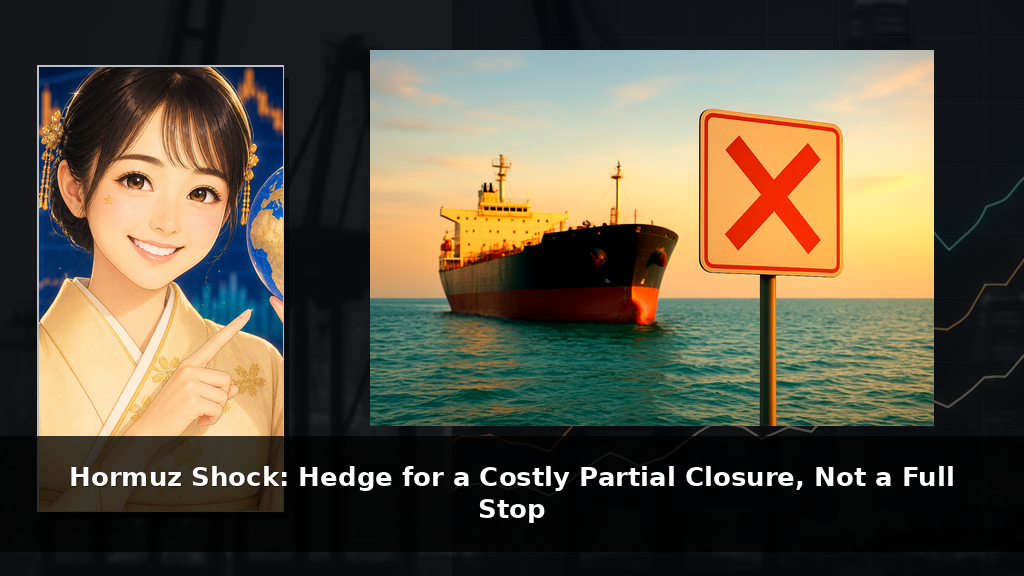 Hormuz Shock: Hedge for a Costly Partial Closure, Not a Full Stop