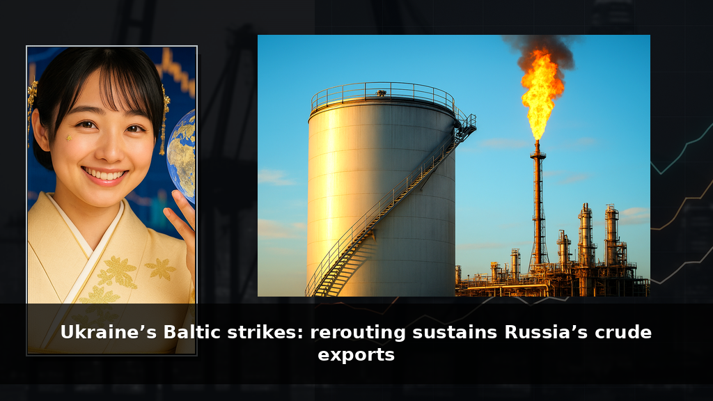 ウクライナのバルト海攻撃：再配分でロシア原油輸出は持続