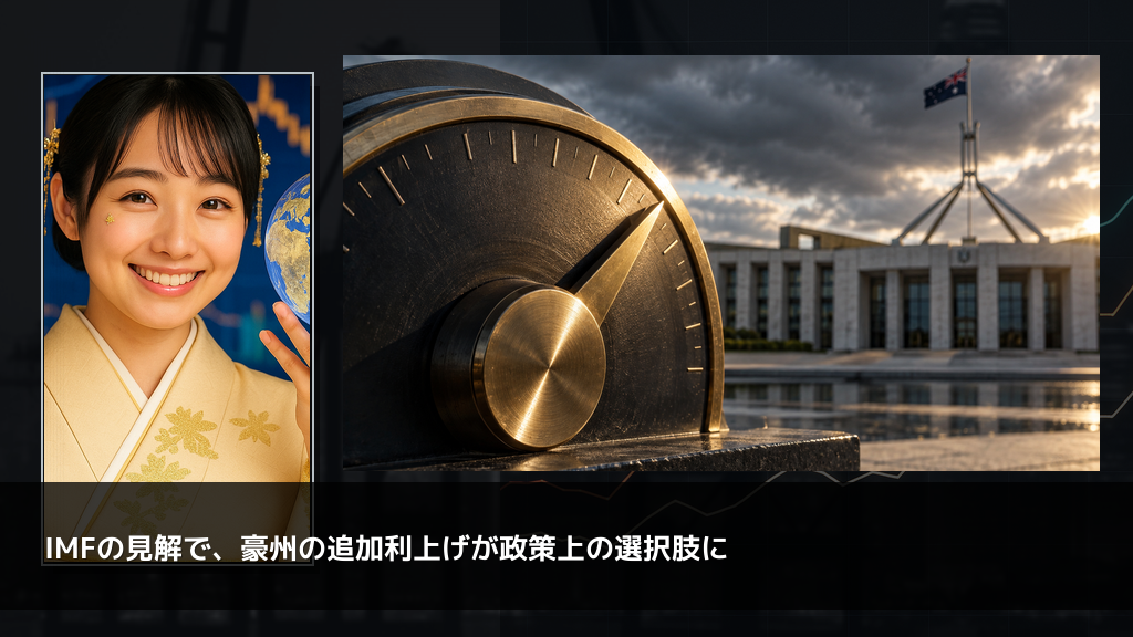 IMFの見解で、豪州の追加利上げが政策上の選択肢に