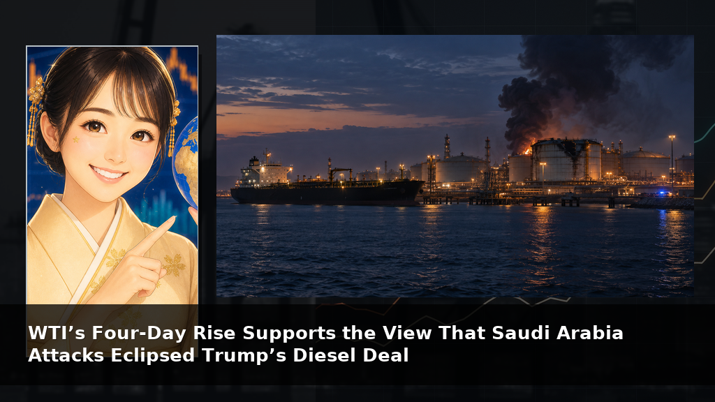 WTI’s Four-Day Rise Supports the View That Saudi Arabia Attacks Eclipsed Trump’s Diesel Deal