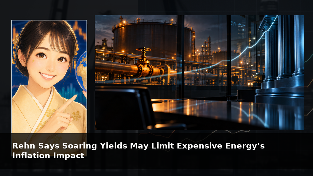 Rehn Says Soaring Yields May Limit Expensive Energy’s Inflation Impact